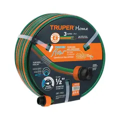 TRUPER - Manguera Reforzada 25m X 12 3 Capas Con Conexiones