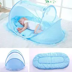 LANZURY IMPORTACIONES - CUNA MOSQUITERO PARA BEBE - AZUL