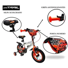 ONTRAIL - Bicicleta Niño Niña Rin 12 Con Accesorios