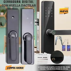 VTA CASA INTELIGENTE - Cerradura Chapa Digital Inteligente Electrónica Huella Wifi App Tarjeta 5 EN 1
