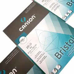 CANSON - Block Bristol De 250 Gramos Tamaño A4 x 20 Hojas