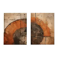 HOMUS - Cuadro Diptico Canvas Wabi 1 70 X 50 X 2 Cms