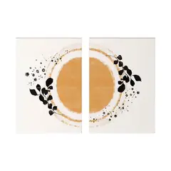 HOMUS - Cuadro Diptico Canvas Sun 70 X 50 X 2 Cms