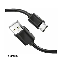 DANKI - Cable Carga V8 Longitud 2 Metros Diseno Resistente Durabilidad Negro