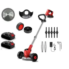 GENERAL - Guadaña Doble Bateria Disco Mas Llantas 48V Roja