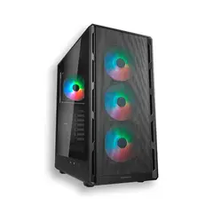 COUGAR - Caja Airface Pure + 4 Rgb Fijo Negra