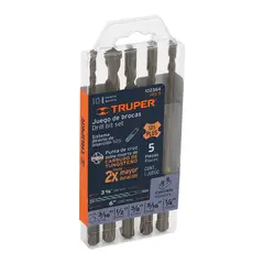 TRUPER - Juego 5 Brocas Sds Plus Cruz 316 A 12 Pared