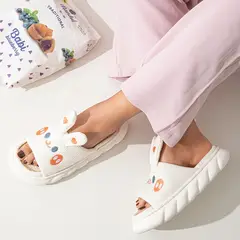 GENERICO - Pantuflas Sandalias de lino y algodón diseños animados antideslizantes