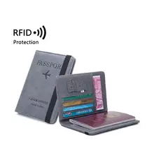 GENERICO - Funda Protector Porta Pasaporte Rfid Tarjetero Documentos