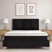 ESTILO Y CONFORT - Base Más Colchón Mas Cabecero Monaco Negro 160X190