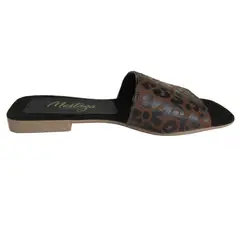 MOSTAZA - Sandalias leopardo oscuras
