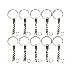 GENERICO - 10 Argollas Para Llavero De 3,0 Cm Herraje Metálico