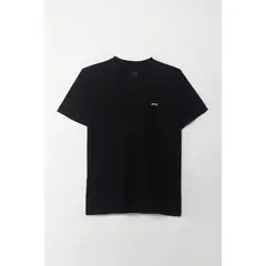 TENNIS - Camiseta manga corta estampada negra para hombre