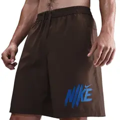 NIKE - Pantaloneta Df Form 9In Ul Short Gfx Hombre-Marron