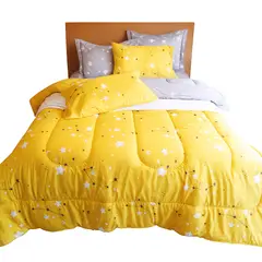STANZIA HOME - Tendido Acolchado Estrellas Amarillo - Cama Doble - 160