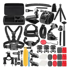 GENERICO - Kit 50 En 1 Accesorios Para Cámaras Deportivas Gopro 11 10 9
