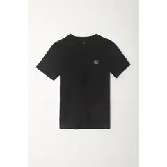 TENNIS - Camiseta básica con mini estampado negra para hombre