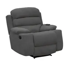 ELITE LIVING - SILLA RECLINABLE HOUSTON ESTATICA MASAJE GRIS PLOMO TELA