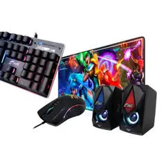 J&R - EXCLUSIVO COMBO GAMER MULTIMEDIA 4 EN 1 RGB EDIC