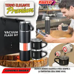 ORIGINAL HEALTH - TERMO MAS 3 TAZAS MAS ESTUCHE REGALO PARA CUALQUIER OCACION