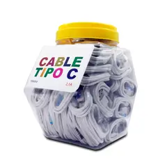 DANKI - Paquete 100 Cables USB Tipo C Alta Resistencia 70 Cm Longitud Carga