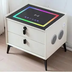 NOVEDADES - Smart Meble Mesita De Noche Moderna De Lujo Con Luz Led Mul