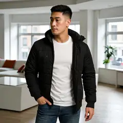 VOYPRE - Chaqueta Impermeable Para Hombre Interior En Tela Ovejera Kanu Negra