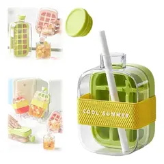 GENERICO - Hielera Botella De Agua Cubitos De Hielo Con Tapa 500ml