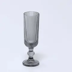 OCT GLASSWARE - SET 4 COPAS VIDRIO NEGRO CHAMPAÑA 5.4 ONZAS