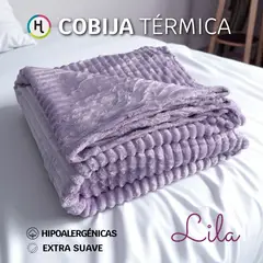 HOGARETO - Cobija Térmica Acanalada Lila