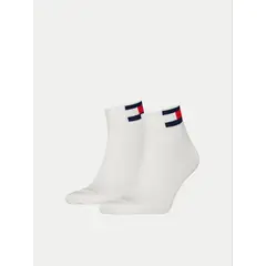 TOMMY HILFIGER - Pack blanco de 2 tobilleras con logo