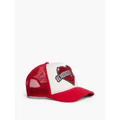 TOMMY HILFIGER - Gorra roja Trucker Tommy Girl de malla con logo