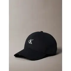 CALVIN KLEIN - Gorra negra con monograma bordado