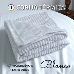 HOGARETO - Cobija Térmica Acanalada Gris Arena