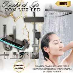 HOGARIST - DUCHA PREMIUM MULTIFUNCIONAL MODELO 2026 CON LUCES Y PANEL