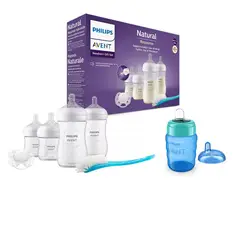 AVENT - Combo Teteros Philips RN + Vaso Classic 9 Oz Azul
