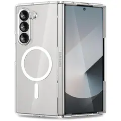 GENERICO - Case Hybrid Carga Inalambrica Compatible Samsung Z Fold 6 Transparente