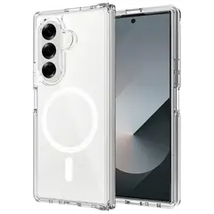 GENERICO - Case Hybrid Carga Inalambrica Compatible Samsung Z Fold 7 Transparente
