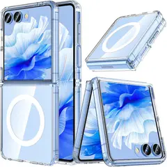 GENERICO - Forro Case Carga Inalámbrica Compatible Samsung Z Flip 7 Transparente