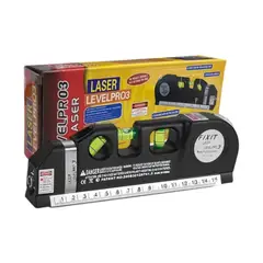 GENERICO - Cinta Métrica Y Nivelador Láser Con 3 Burbujas.