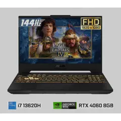 ASUS - PORTATIL GAMER TUF F15 FX507VV-WS74	I7 13620H RAM 16GB DDR5 -SSD 1TB - RTX 4060 8GB - 16" FHD 144HZ
