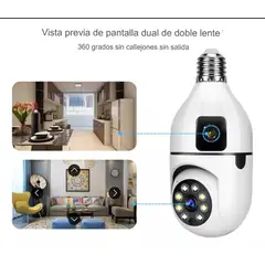 GENERICO - Cámara de seguridad Bombillo Robot Doble Cámara Wifi