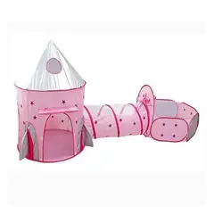 GENERICO - Carpa Castillo Para Niños 3En1 Rosa YS-M502