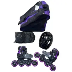 SPORT - Patin Semiprofesional Antichoque Morado Talla M
