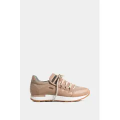 VELEZ - Vélez Zapatos Cordón Napoles 2.0 Cuero Mujer Punteras Contraste Arena