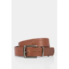 VELEZ - Vélez Cinturón Unifaz Coraje Cuero Hombre Pasador Metálico Miel