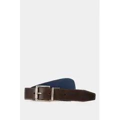 VELEZ - Vélez Cinturón Doble Faz En Reata Para Hombre Maqui Azul Oscuro