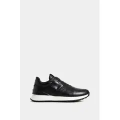 VELEZ - Vélez Tenis Cooper 3 De Cuero Para Hombre Spoiler En Contraste Negro