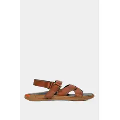 VELEZ - Vélez Sandalia Plana Monet Cuero Hombre Capellada Cruzada Miel