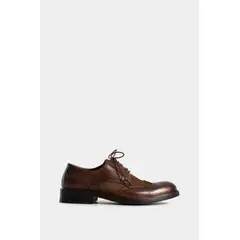 VELEZ - Vélez Zapatos Cordón Solar Cuero Hombre Combinación De Texturas Miel